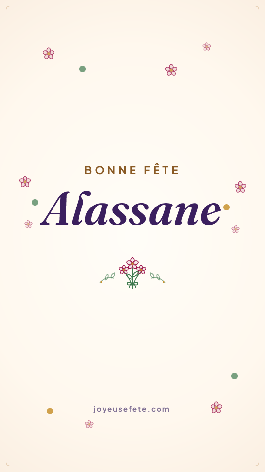 Image « Bonne fête Alassane » au format story