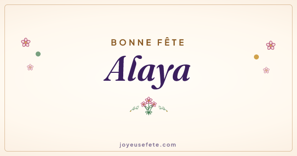 Image « Bonne fête Alaya » au format large