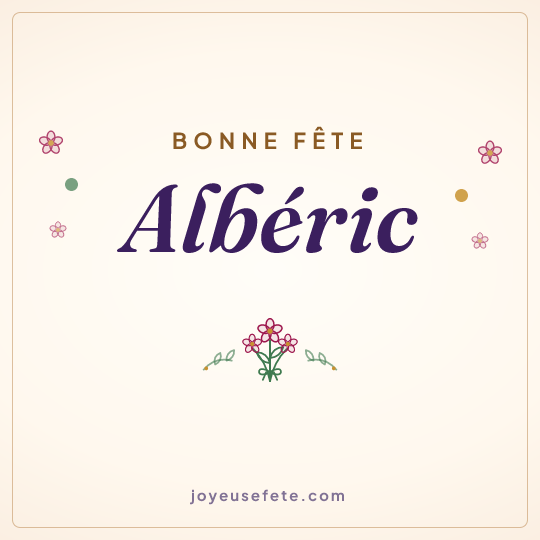 Image carrée « Bonne fête Albéric » pour WhatsApp