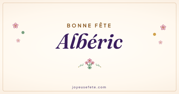 Image « Bonne fête Albéric » au format large