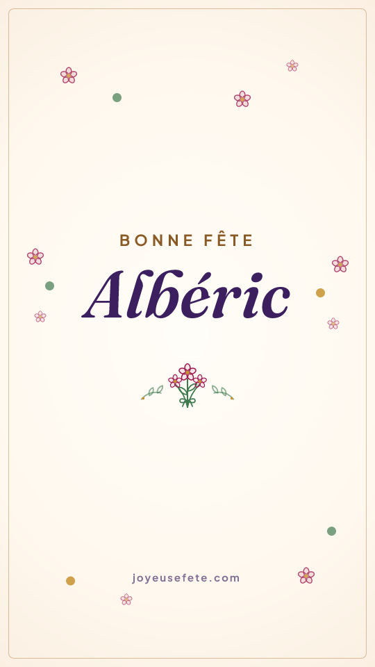 Image « Bonne fête Albéric » au format story