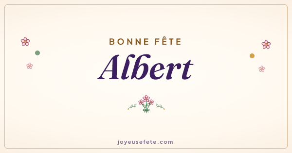 Image « Bonne fête Albert » au format large
