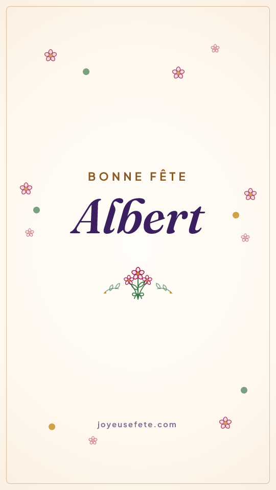 Image « Bonne fête Albert » au format story