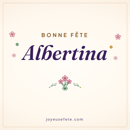 Image carrée « Bonne fête Albertina » pour WhatsApp