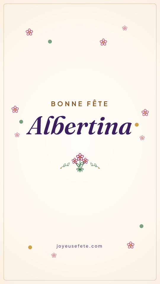 Image « Bonne fête Albertina » au format story