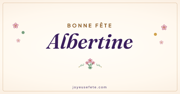 Image « Bonne fête Albertine » au format large