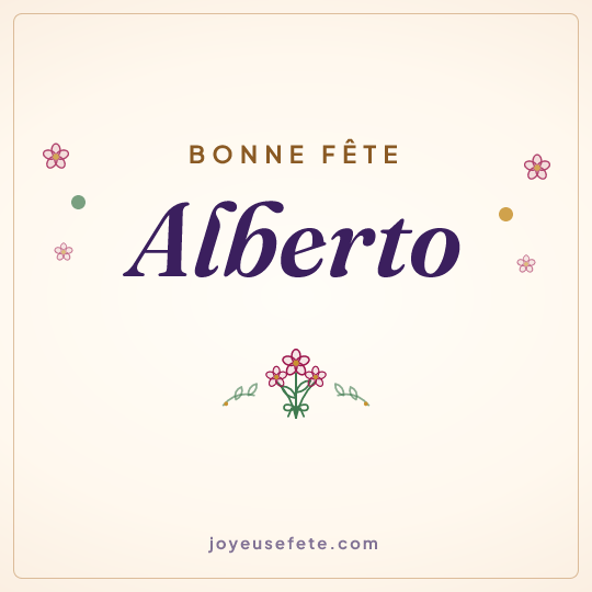 Image carrée « Bonne fête Alberto » pour WhatsApp