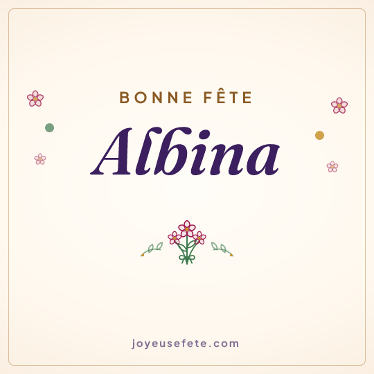 Image carrée « Bonne fête Albina » pour WhatsApp