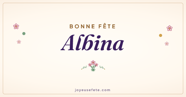 Image « Bonne fête Albina » au format large