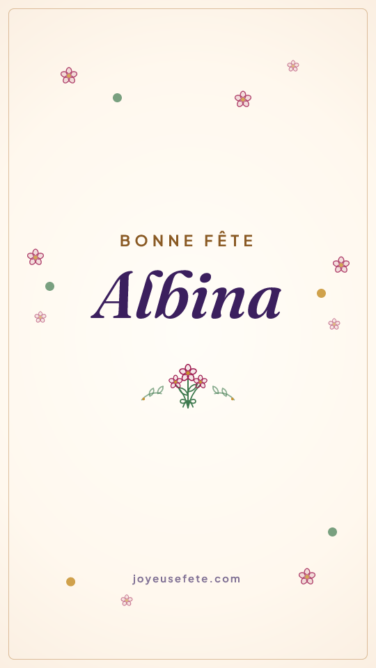 Image « Bonne fête Albina » au format story
