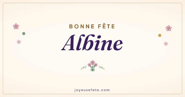 Image « Bonne fête Albine » au format large