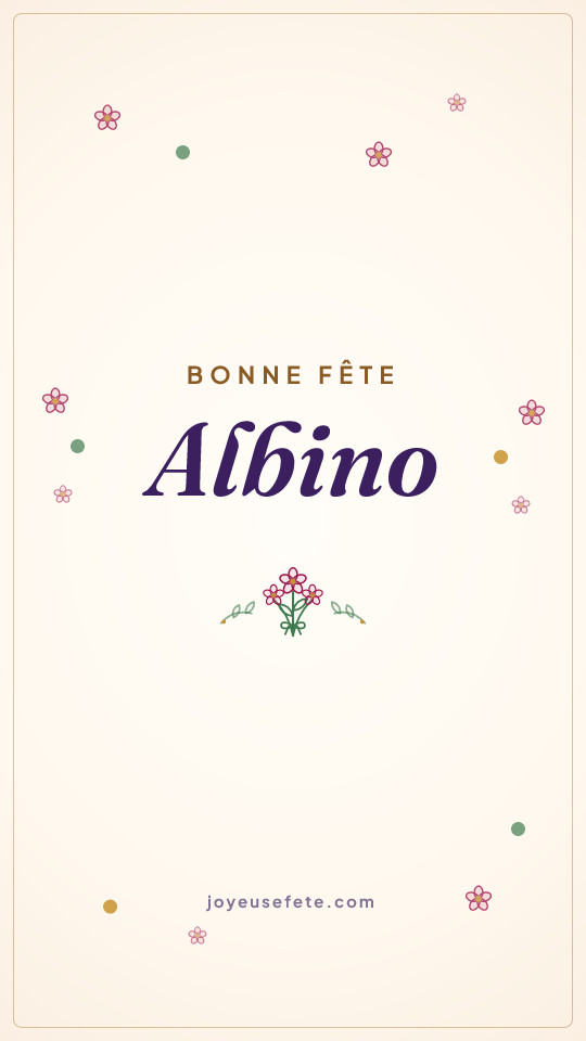 Image « Bonne fête Albino » au format story
