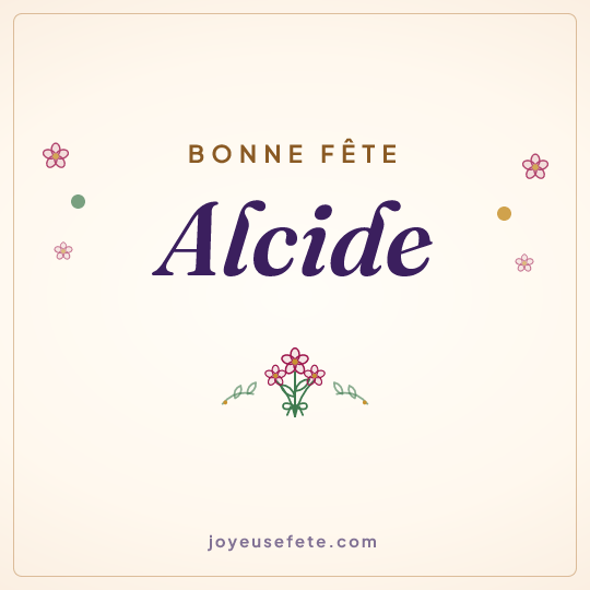 Image carrée « Bonne fête Alcide » pour WhatsApp