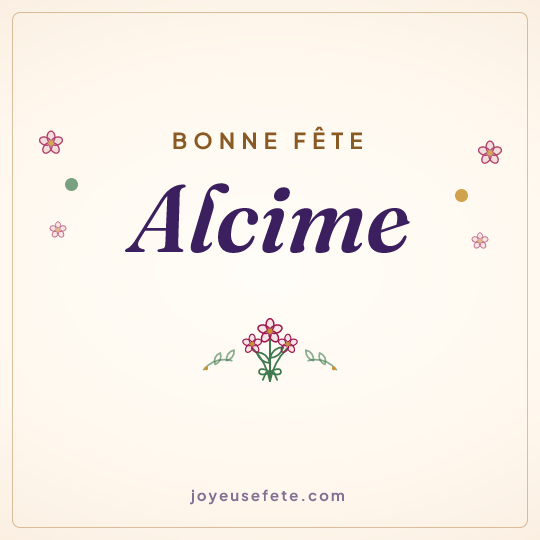 Image carrée « Bonne fête Alcime » pour WhatsApp