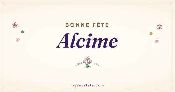 Image « Bonne fête Alcime » au format large