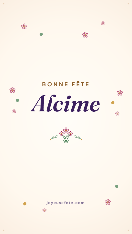 Image « Bonne fête Alcime » au format story