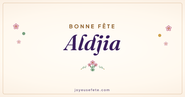 Image « Bonne fête Aldjia » au format large