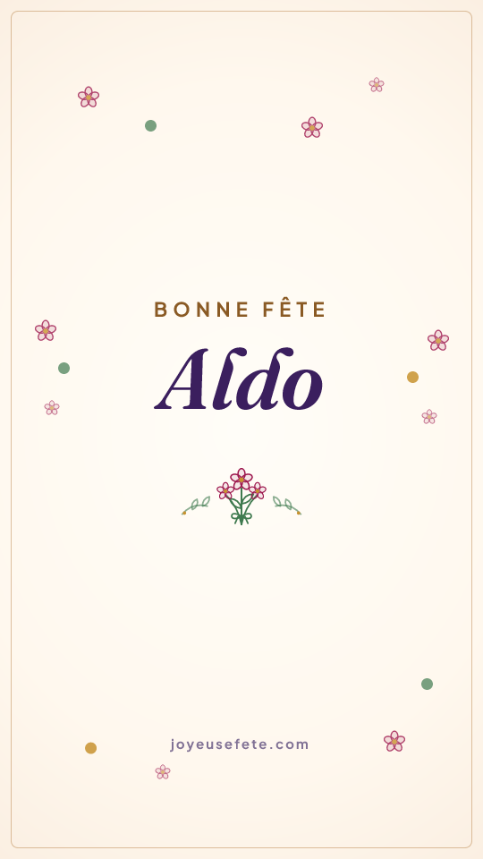 Image « Bonne fête Aldo » au format story