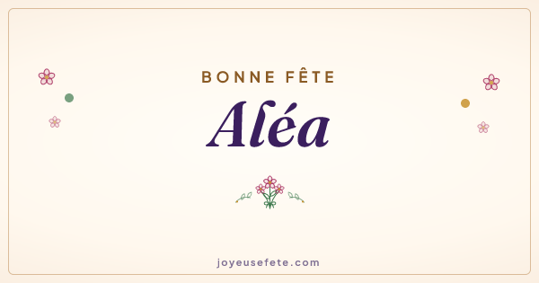 Image « Bonne fête Aléa » au format large