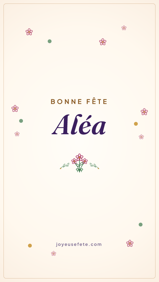 Image « Bonne fête Aléa » au format story