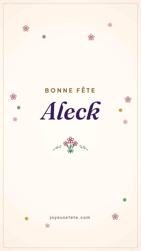 Image « Bonne fête Aleck » au format story