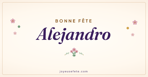 Image « Bonne fête Alejandro » au format large