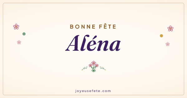 Image « Bonne fête Aléna » au format large