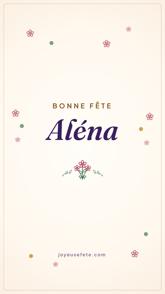 Image « Bonne fête Aléna » au format story