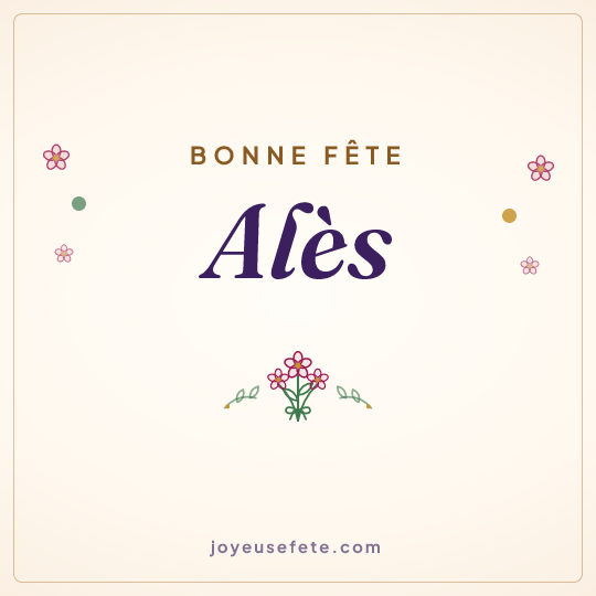 Image carrée « Bonne fête Alès » pour WhatsApp