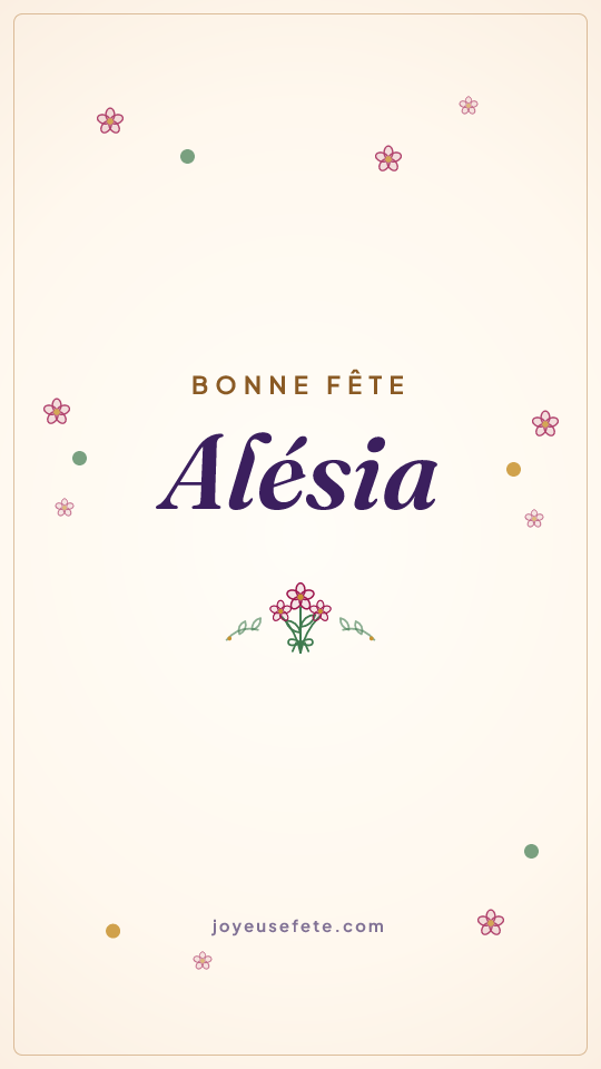 Image « Bonne fête Alésia » au format story