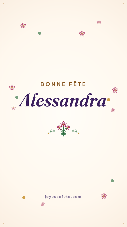 Image « Bonne fête Alessandra » au format story