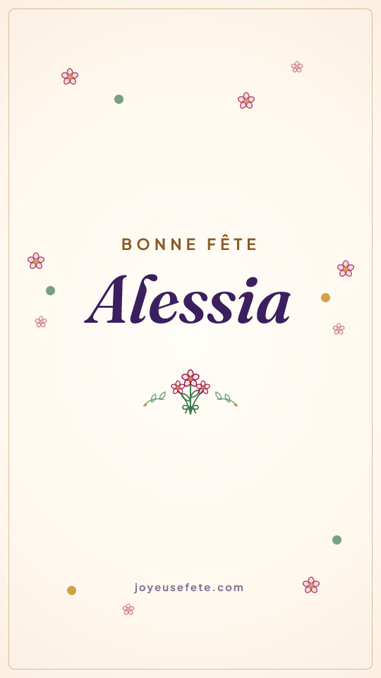 Image « Bonne fête Alessia » au format story