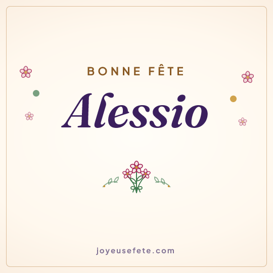 Image carrée « Bonne fête Alessio » pour WhatsApp