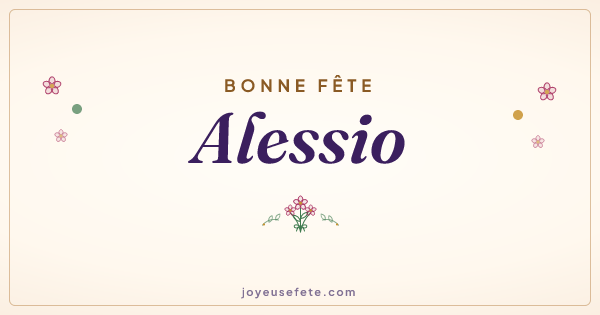 Image « Bonne fête Alessio » au format large