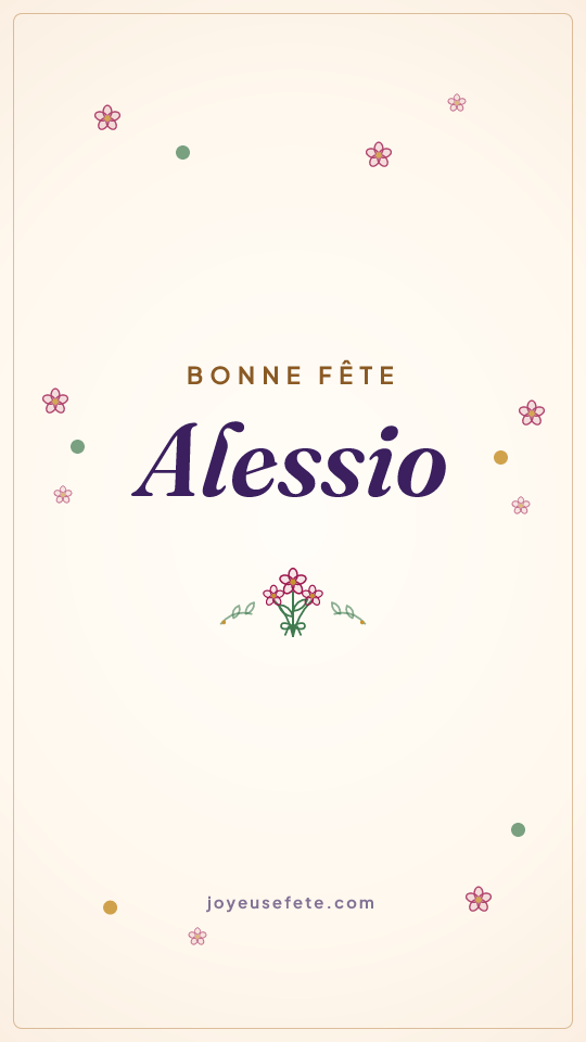 Image « Bonne fête Alessio » au format story