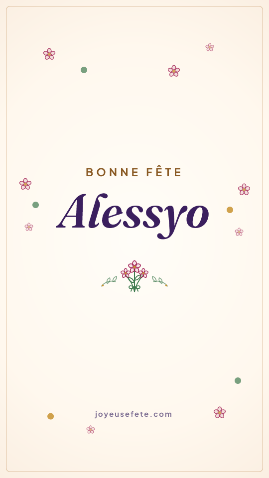 Image « Bonne fête Alessyo » au format story