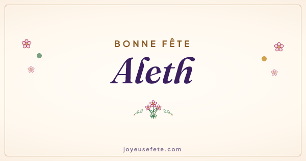 Image « Bonne fête Aleth » au format large