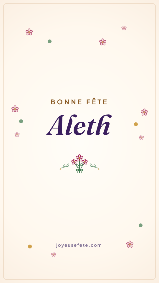 Image « Bonne fête Aleth » au format story