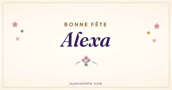 Image « Bonne fête Alexa » au format large