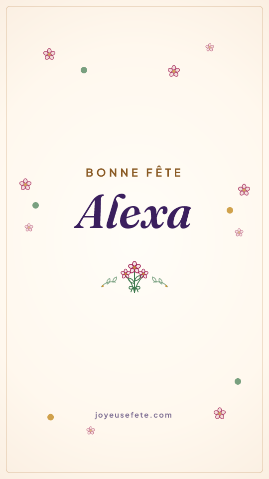 Image « Bonne fête Alexa » au format story