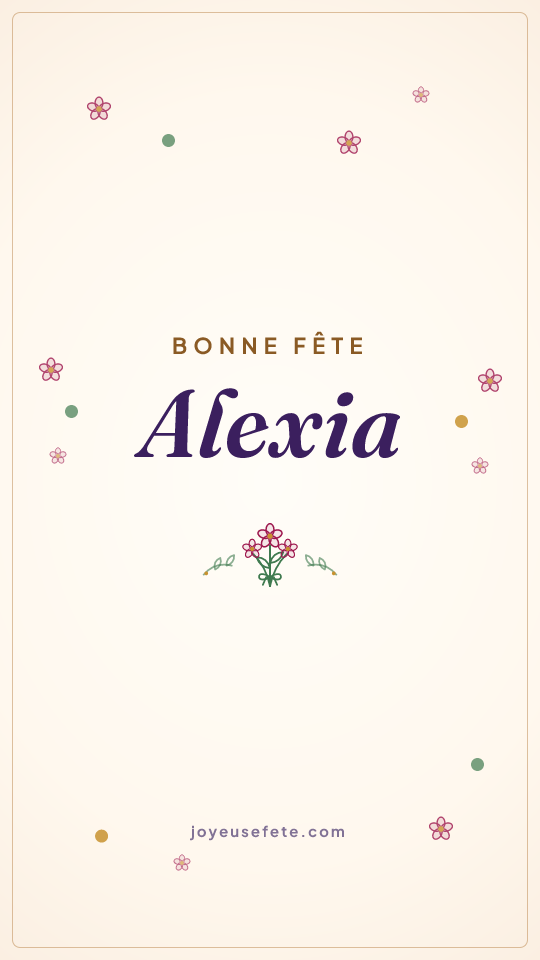 Image « Bonne fête Alexia » au format story