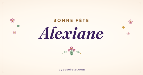 Image « Bonne fête Alexiane » au format large