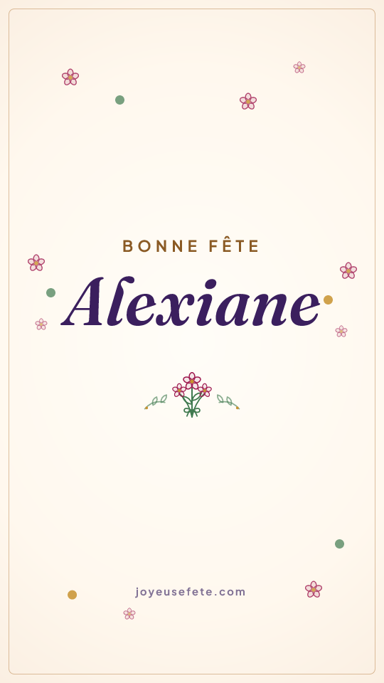 Image « Bonne fête Alexiane » au format story