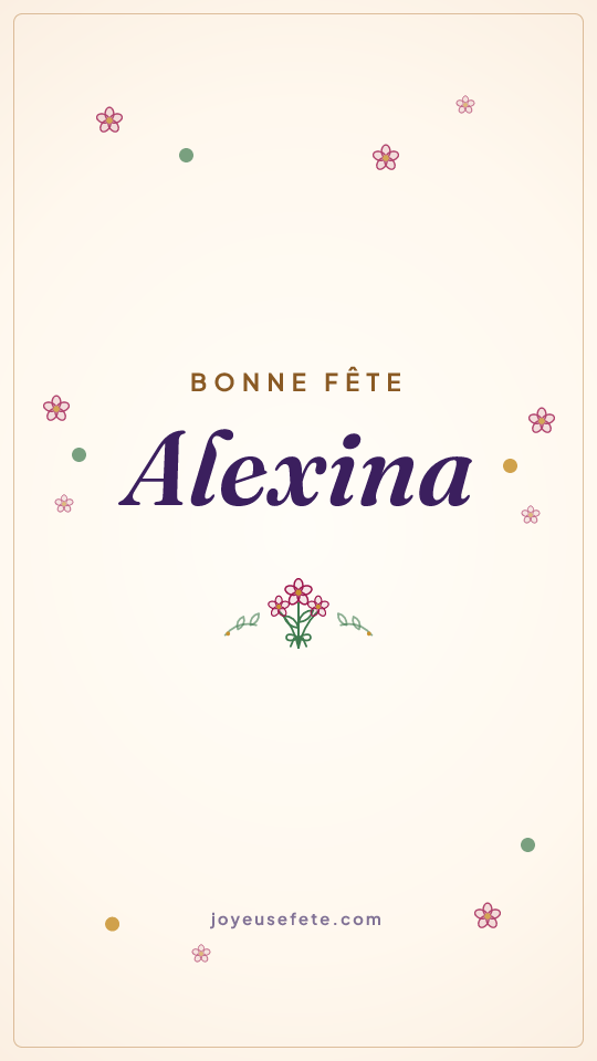 Image « Bonne fête Alexina » au format story