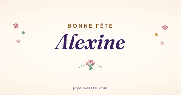 Image « Bonne fête Alexine » au format large