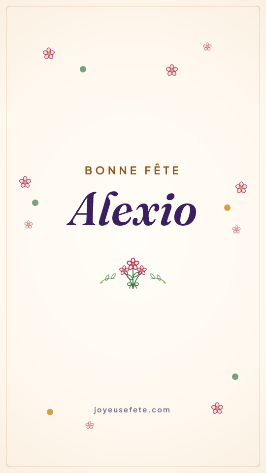 Image « Bonne fête Alexio » au format story