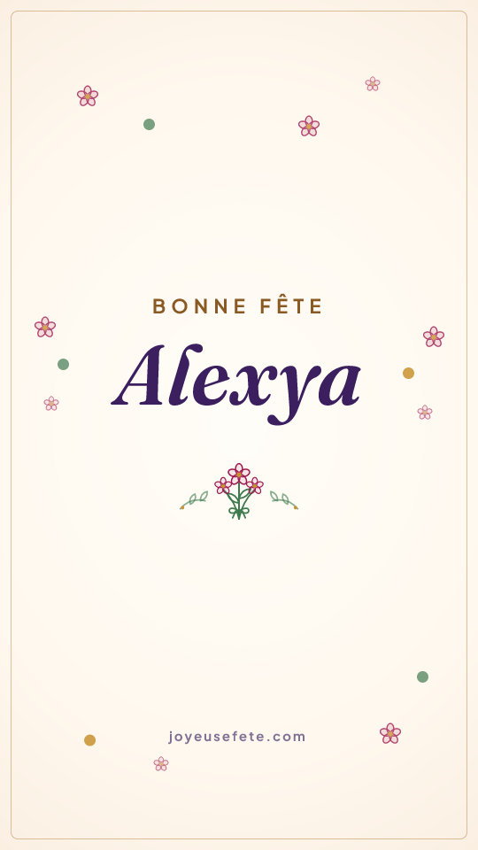 Image « Bonne fête Alexya » au format story
