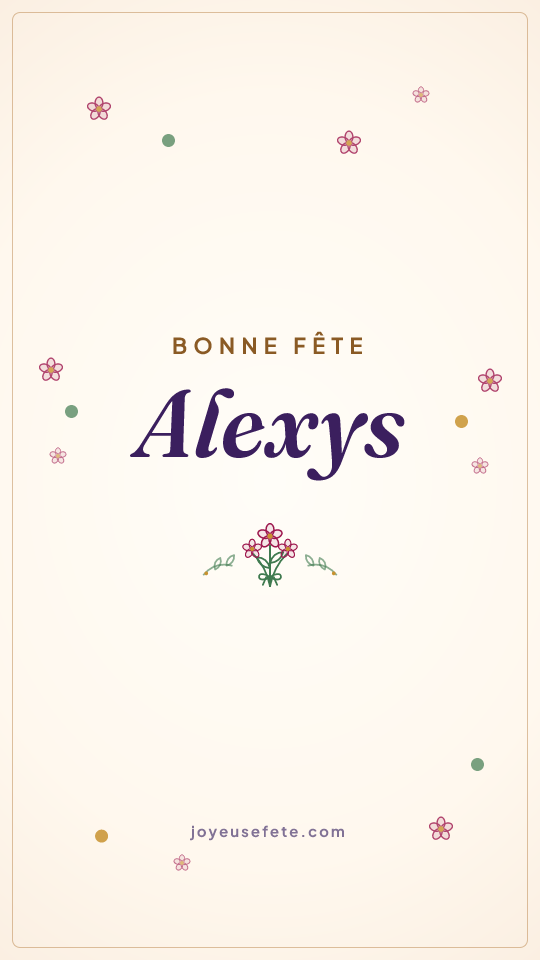 Image « Bonne fête Alexys » au format story