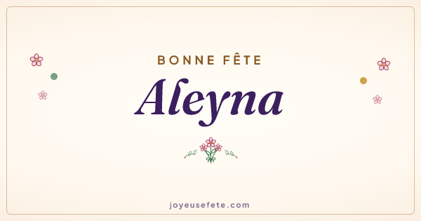 Image « Bonne fête Aleyna » au format large