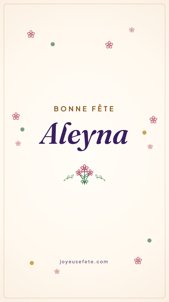 Image « Bonne fête Aleyna » au format story